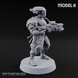 Locked And Loaded Cyber Ninjas Miniature for Dungeons and Dragons, Pathfinder or other TTRPGs
