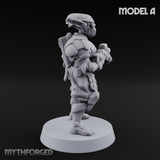 Locked And Loaded Cyber Ninjas A Miniature for Dungeons and Dragons, Pathfinder or other TTRPGs