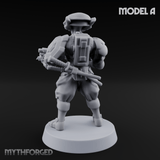 Locked And Loaded Cyber Ninjas A Miniature for Dungeons and Dragons, Pathfinder or other TTRPGs