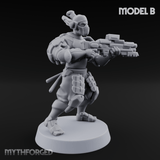 Locked And Loaded Cyber Ninjas Miniature for Dungeons and Dragons, Pathfinder or other TTRPGs