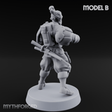 Locked And Loaded Cyber Ninjas B Miniature for Dungeons and Dragons, Pathfinder or other TTRPGs