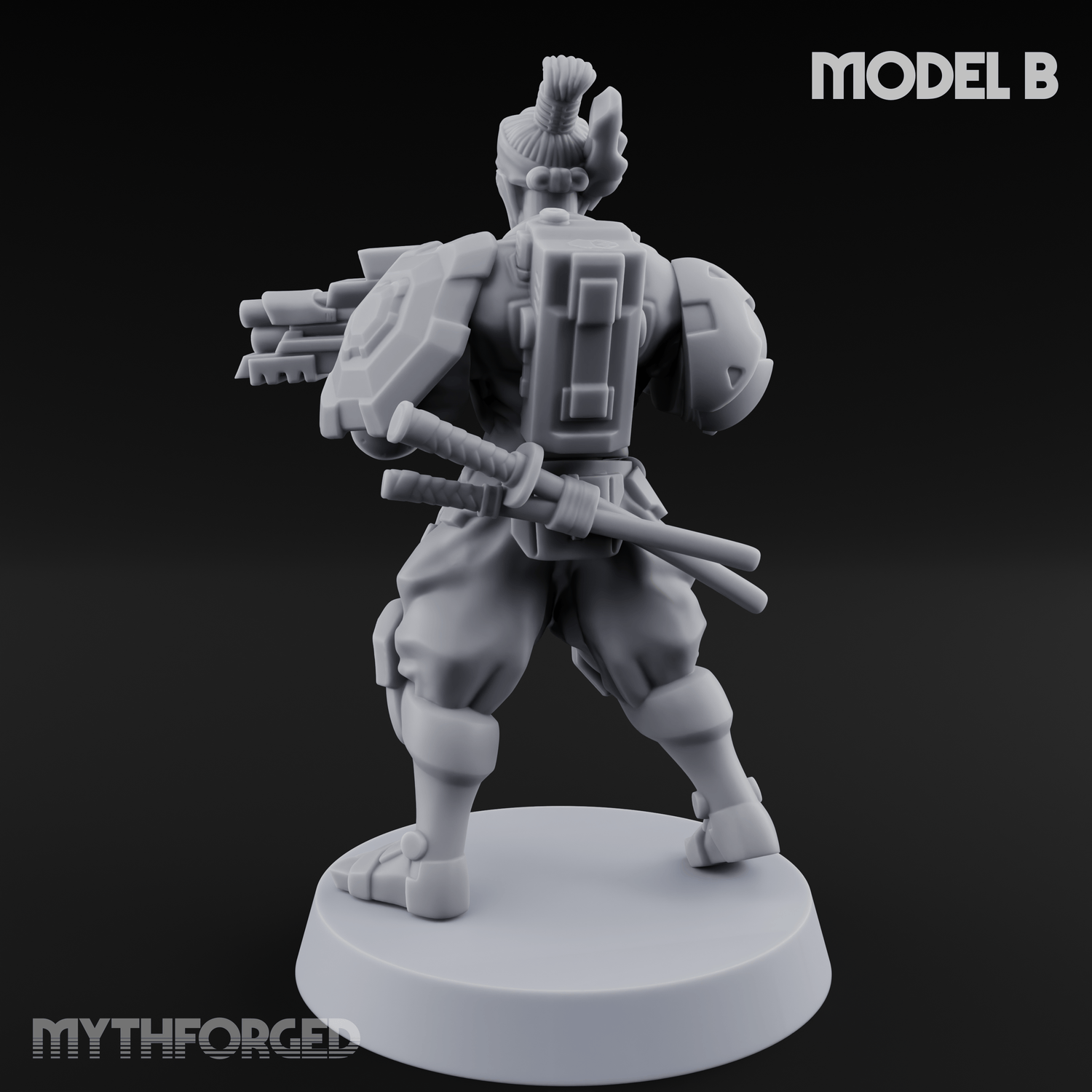 Locked And Loaded Cyber Ninjas B Miniature for Dungeons and Dragons, Pathfinder or other TTRPGs
