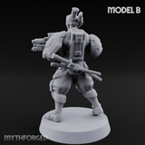 Locked And Loaded Cyber Ninjas B Miniature for Dungeons and Dragons, Pathfinder or other TTRPGs