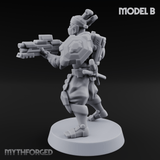 Locked And Loaded Cyber Ninjas B Miniature for Dungeons and Dragons, Pathfinder or other TTRPGs