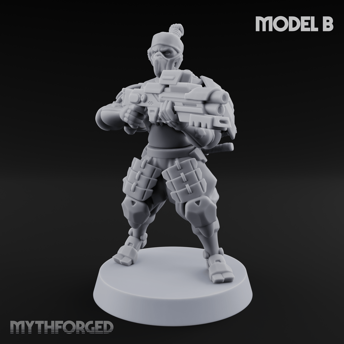 Locked And Loaded Cyber Ninjas B Miniature for Dungeons and Dragons, Pathfinder or other TTRPGs