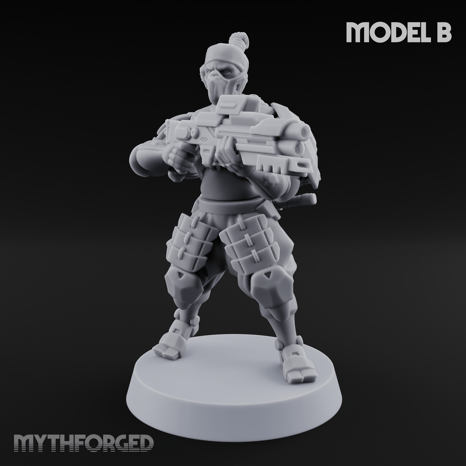Locked And Loaded Cyber Ninjas B Miniature for Dungeons and Dragons, Pathfinder or other TTRPGs