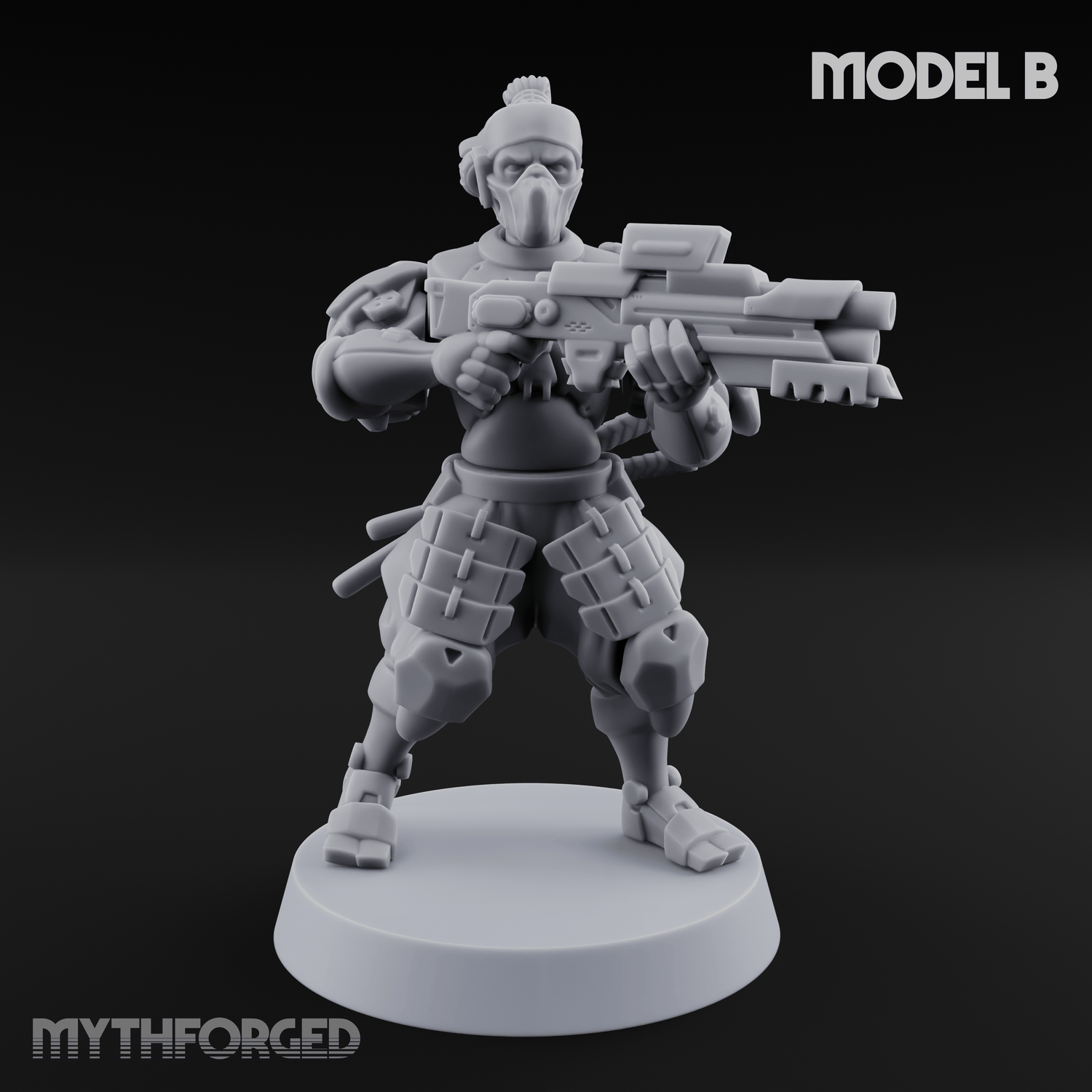Locked And Loaded Cyber Ninjas B Miniature for Dungeons and Dragons, Pathfinder or other TTRPGs