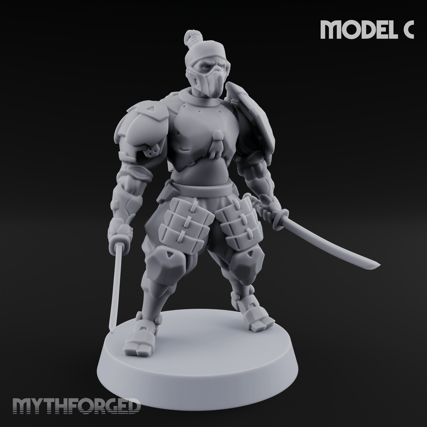 Locked And Loaded Cyber Ninjas Miniature for Dungeons and Dragons, Pathfinder or other TTRPGs