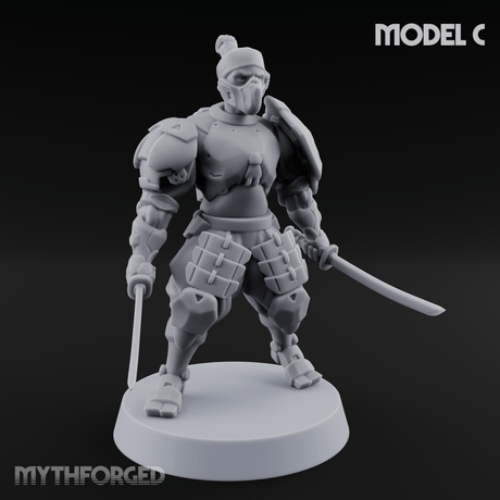 Locked And Loaded Cyber Ninjas C Miniature for Dungeons and Dragons, Pathfinder or other TTRPGs