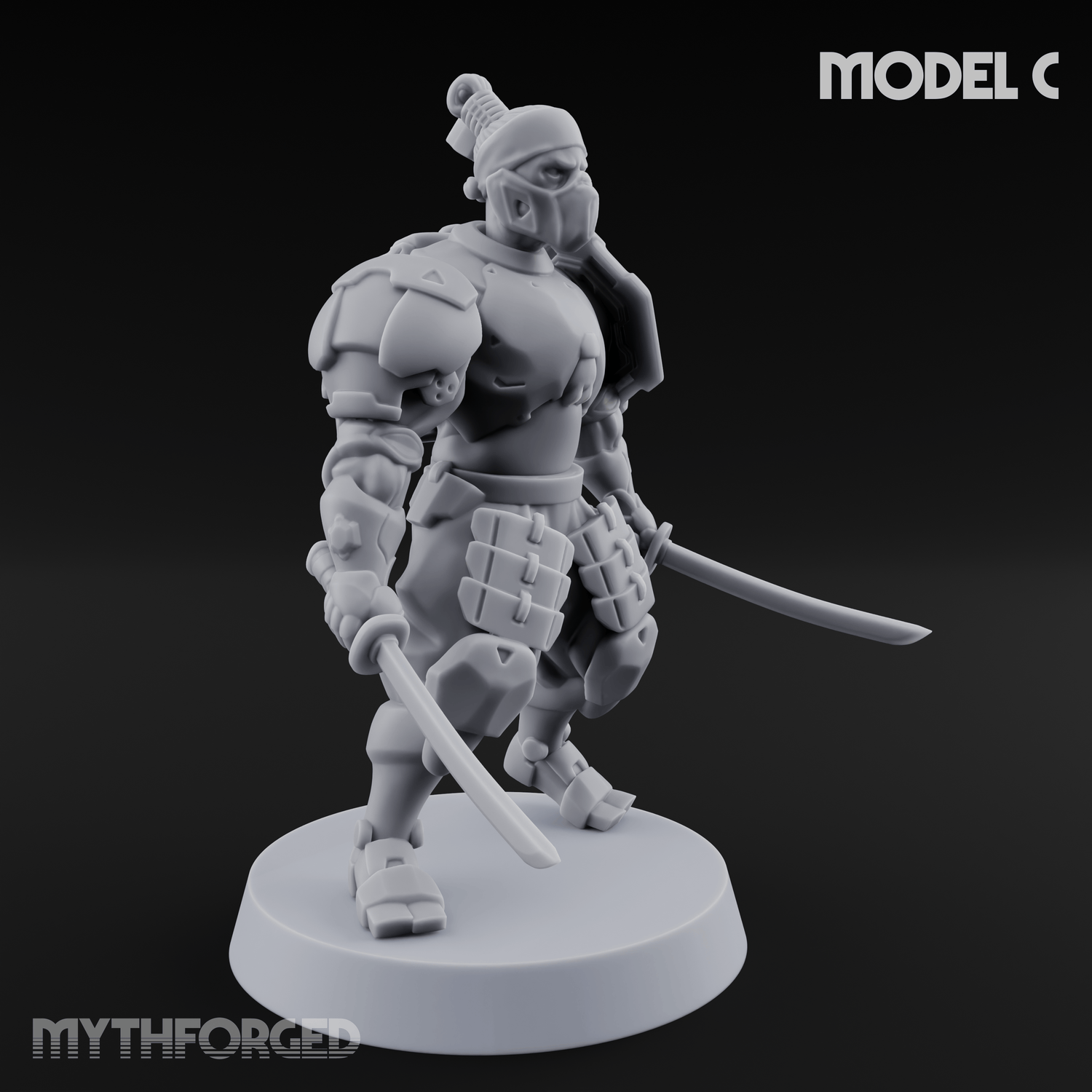 Locked And Loaded Cyber Ninjas Miniature for Dungeons and Dragons, Pathfinder or other TTRPGs