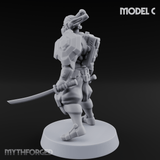 Locked And Loaded Cyber Ninjas C Miniature for Dungeons and Dragons, Pathfinder or other TTRPGs