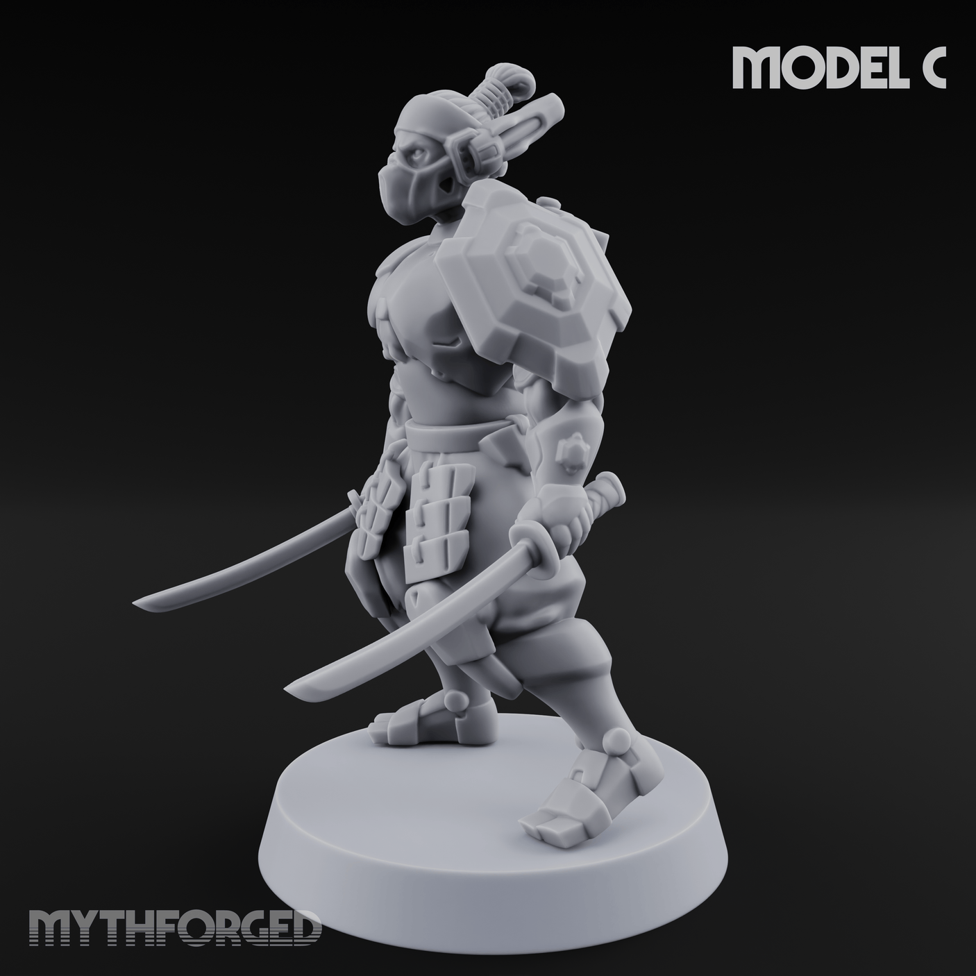 Locked And Loaded Cyber Ninjas C Miniature for Dungeons and Dragons, Pathfinder or other TTRPGs