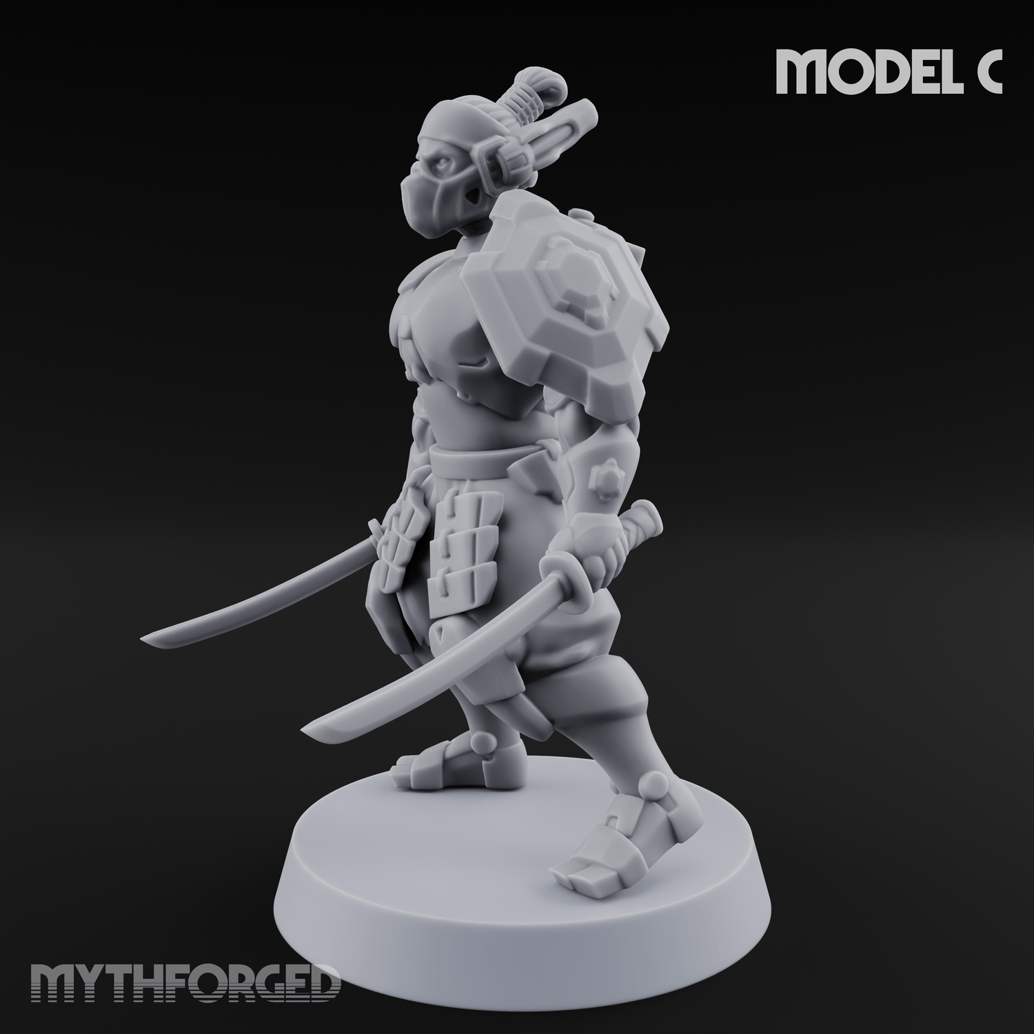Locked And Loaded Cyber Ninjas C Miniature for Dungeons and Dragons, Pathfinder or other TTRPGs