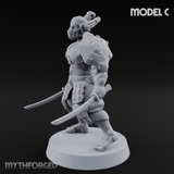 Locked And Loaded Cyber Ninjas C Miniature for Dungeons and Dragons, Pathfinder or other TTRPGs