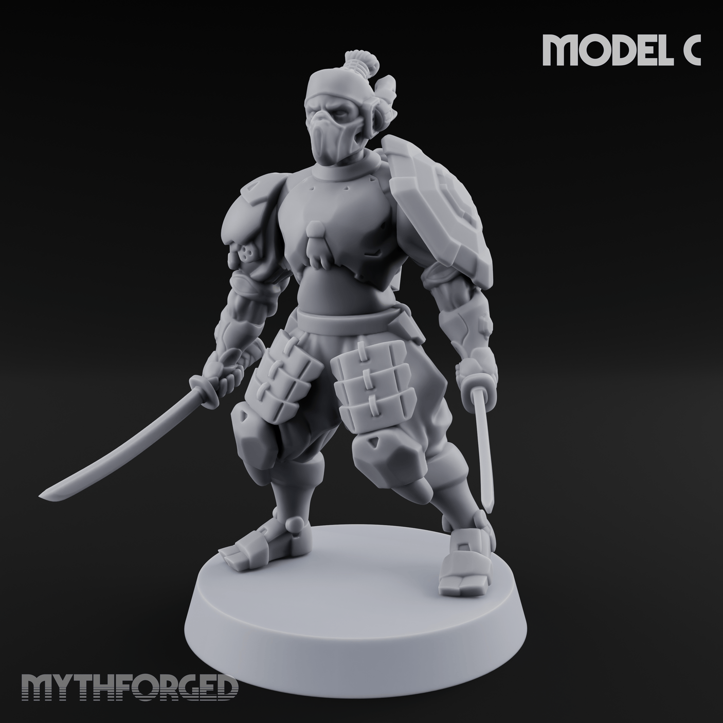 Locked And Loaded Cyber Ninjas C Miniature for Dungeons and Dragons, Pathfinder or other TTRPGs