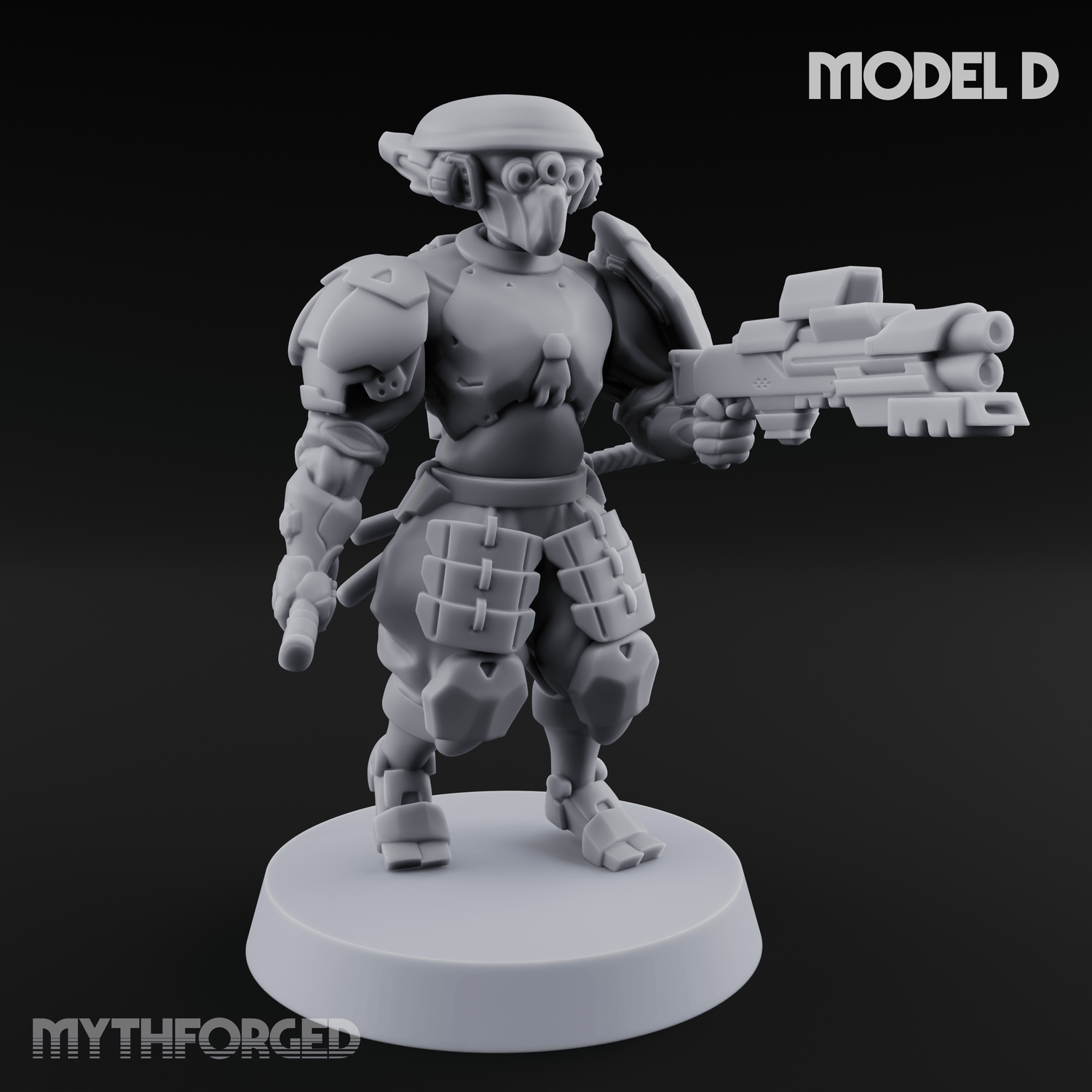 Locked And Loaded Cyber Ninjas Miniature for Dungeons and Dragons, Pathfinder or other TTRPGs