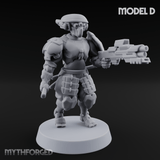 Locked And Loaded Cyber Ninjas D Miniature for Dungeons and Dragons, Pathfinder or other TTRPGs