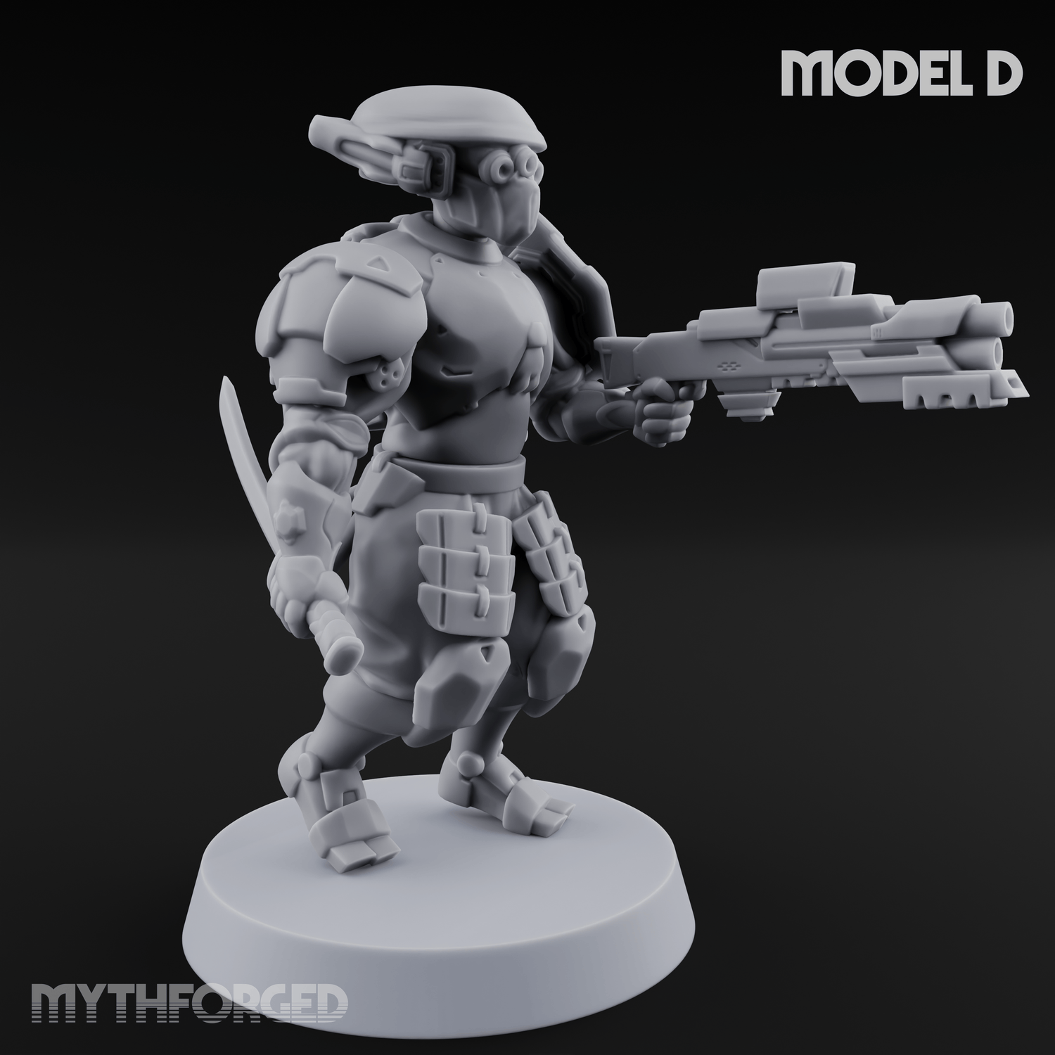 Locked And Loaded Cyber Ninjas Miniature for Dungeons and Dragons, Pathfinder or other TTRPGs