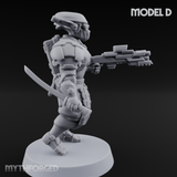 Locked And Loaded Cyber Ninjas D Miniature for Dungeons and Dragons, Pathfinder or other TTRPGs