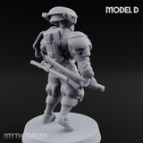 Locked And Loaded Cyber Ninjas D Miniature for Dungeons and Dragons, Pathfinder or other TTRPGs