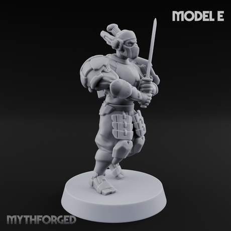 Locked And Loaded Cyber Ninjas E Miniature for Dungeons and Dragons, Pathfinder or other TTRPGs