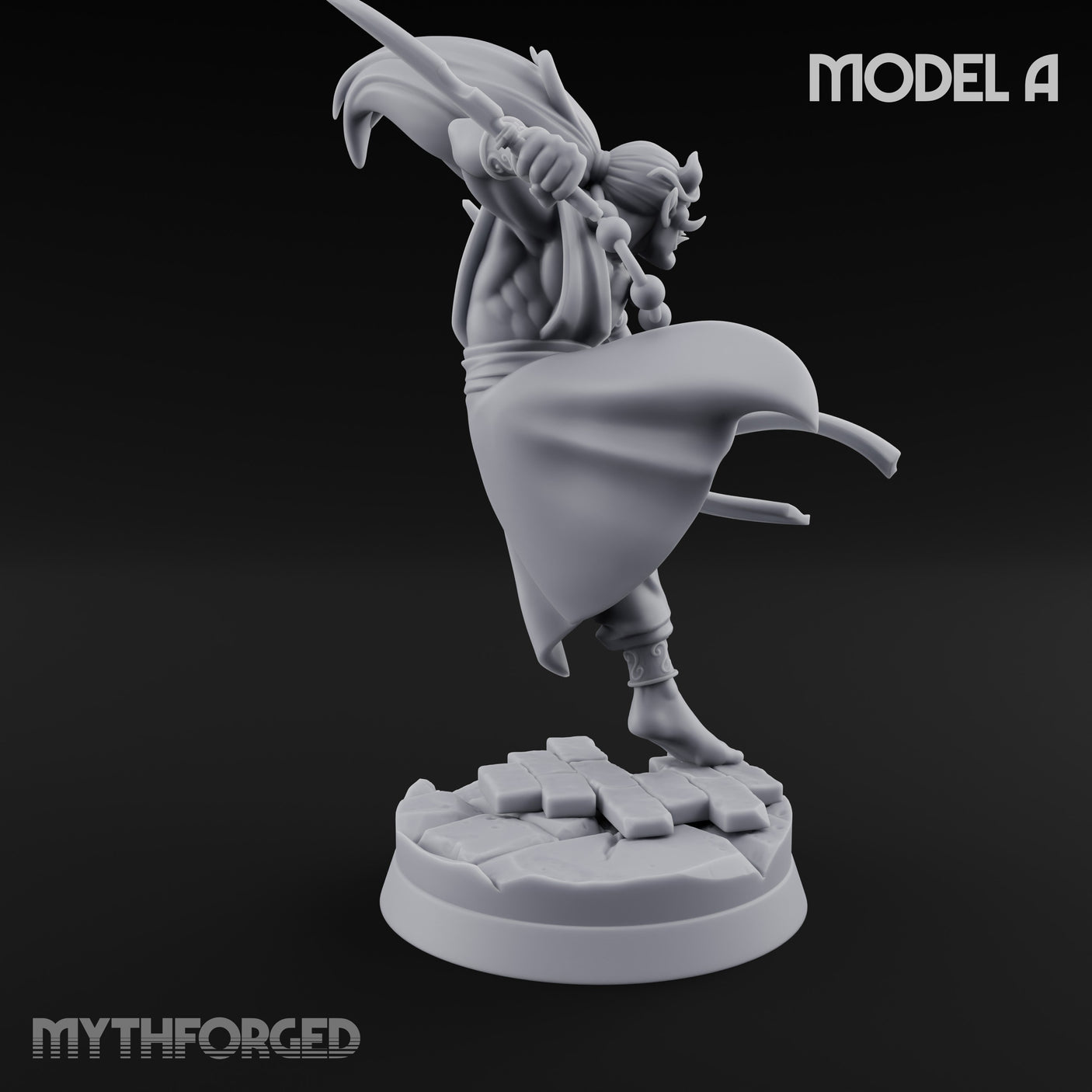 Dagger Dashing Oni Rogue A Miniature for Dungeons and Dragons, Pathfinder or other TTRPGs