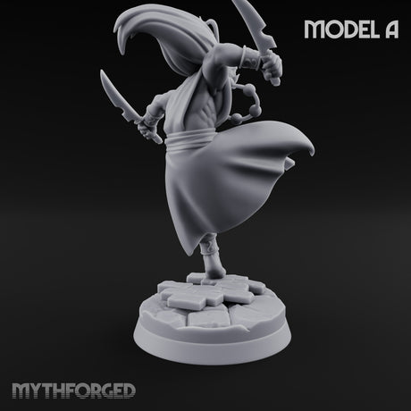 Dagger Dashing Oni Rogue A Miniature for Dungeons and Dragons, Pathfinder or other TTRPGs