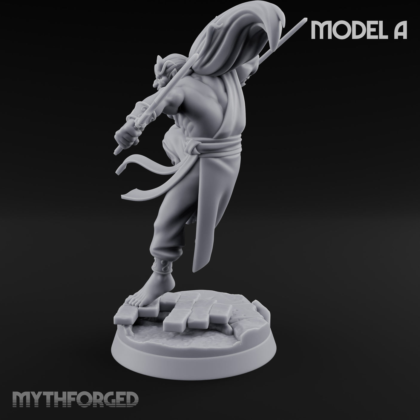 Dagger Dashing Oni Rogue A Miniature for Dungeons and Dragons, Pathfinder or other TTRPGs