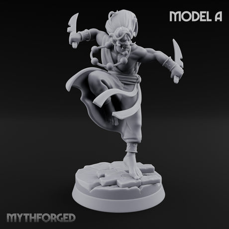Dagger Dashing Oni Rogues Miniature for Dungeons and Dragons, Pathfinder or other TTRPGs