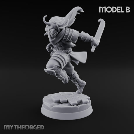 Dagger Dashing Oni Rogues Miniature for Dungeons and Dragons, Pathfinder or other TTRPGs