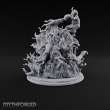 Barking Mad and Burning Treant Flame-Wreathed Demon-Faced Tree