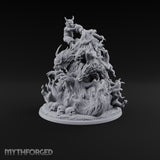 Barking Mad and Burning Treant Flame-Wreathed Demon-Faced Tree
