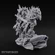 Mounted Wreathed Commanding Demon Warlord Miniature for Dungeons and Dragons, Pathfinder or other TTRPGs