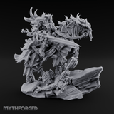 Mounted Wreathed Commanding Demon Warlord Miniature for Dungeons and Dragons, Pathfinder or other TTRPGs