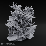 Mounted Wreathed Commanding Demon Warlord Miniature for Dungeons and Dragons, Pathfinder or other TTRPGs