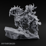 Mounted Wreathed Commanding Demon Warlord Miniature for Dungeons and Dragons, Pathfinder or other TTRPGs