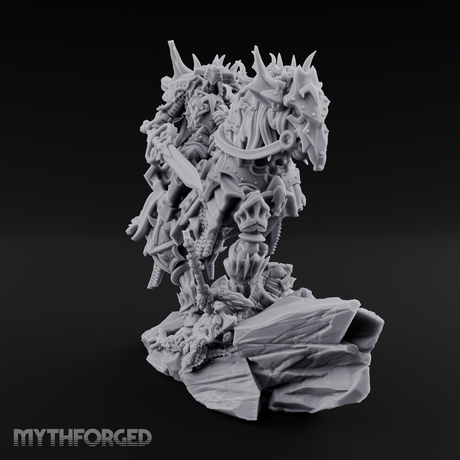 Mounted Wreathed Commanding Demon Warlord Miniature for Dungeons and Dragons, Pathfinder or other TTRPGs