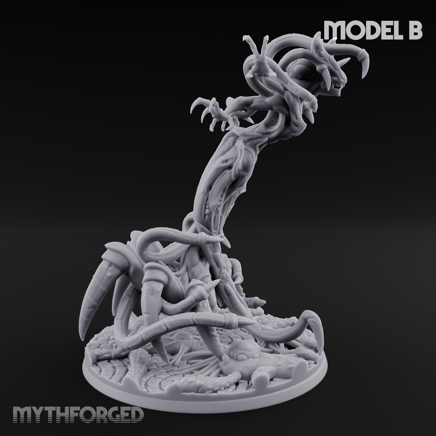 Tendrils Spreading Wide Illithid Matriarchs B Miniature for Dungeons and Dragons, Pathfinder or other TTRPGs