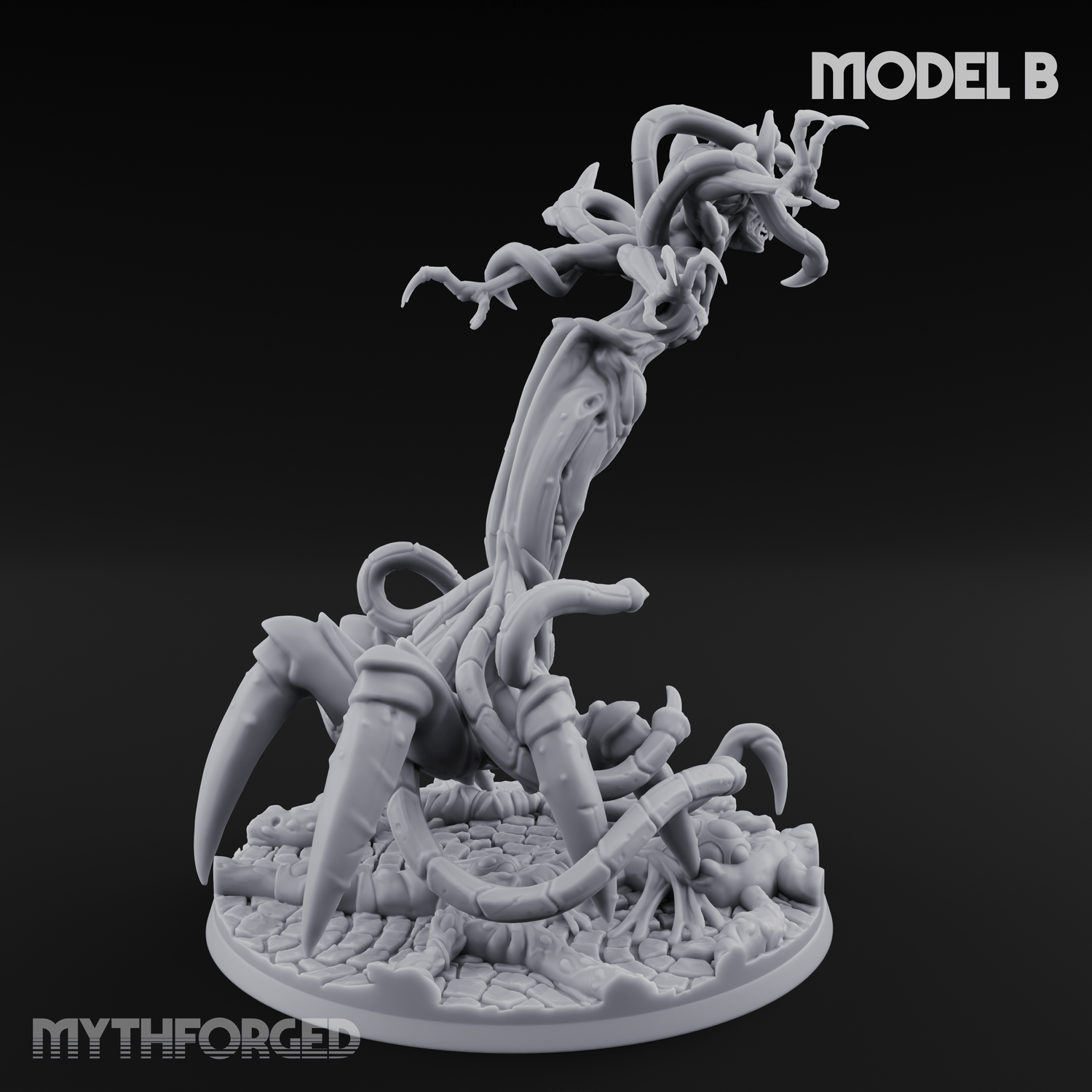 Tendrils Spreading Wide Illithid Matriarchs B Miniature for Dungeons and Dragons, Pathfinder or other TTRPGs