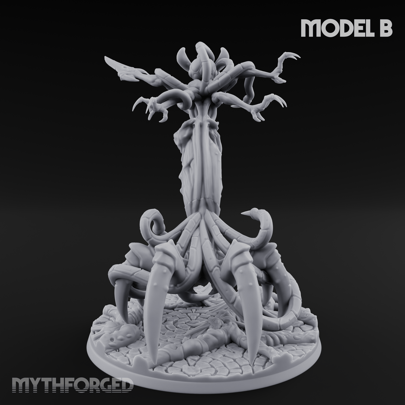 Tendrils Spreading Wide Illithid Matriarchs B Miniature for Dungeons and Dragons, Pathfinder or other TTRPGs