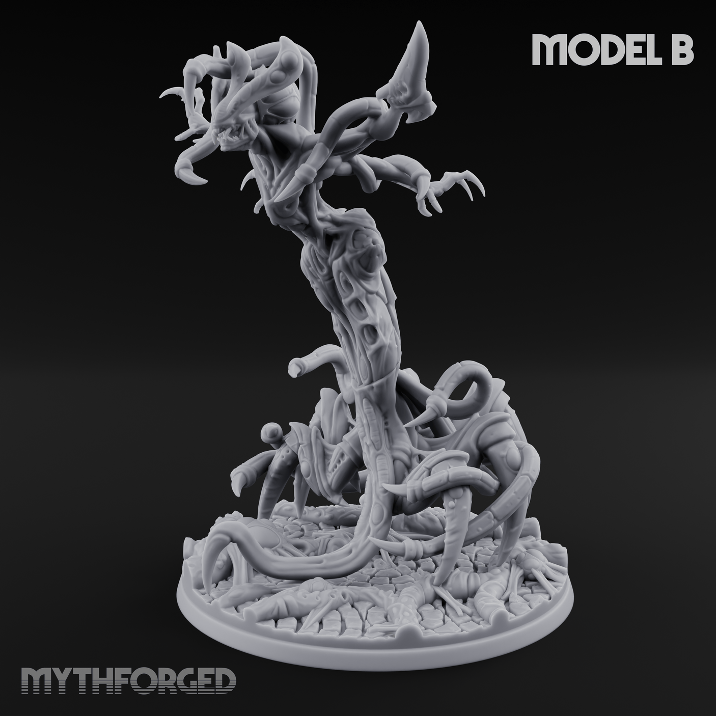 Tendrils Spreading Wide Illithid Matriarchs B Miniature for Dungeons and Dragons, Pathfinder or other TTRPGs