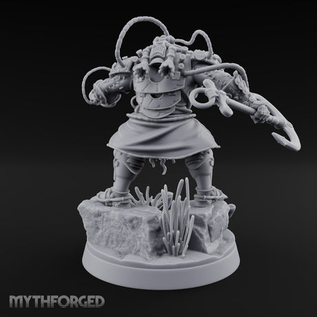 Hoses Looping Overhead Human Deep Sea Diver Warrior
