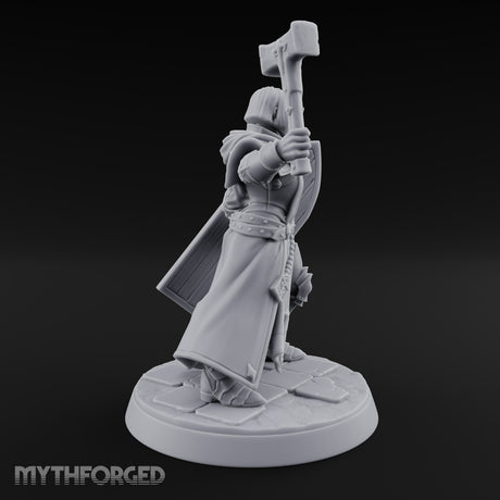 Pray Loud, Swing Louder Human Female Armoured Nun A — Bare Head