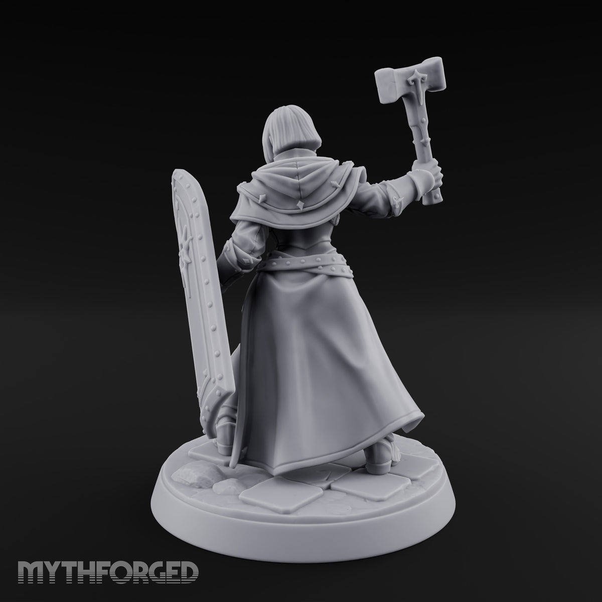 Pray Loud, Swing Louder Human Female Armoured Nun A — Bare Head