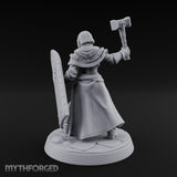 Pray Loud, Swing Louder Human Female Armoured Nun A — Bare Head