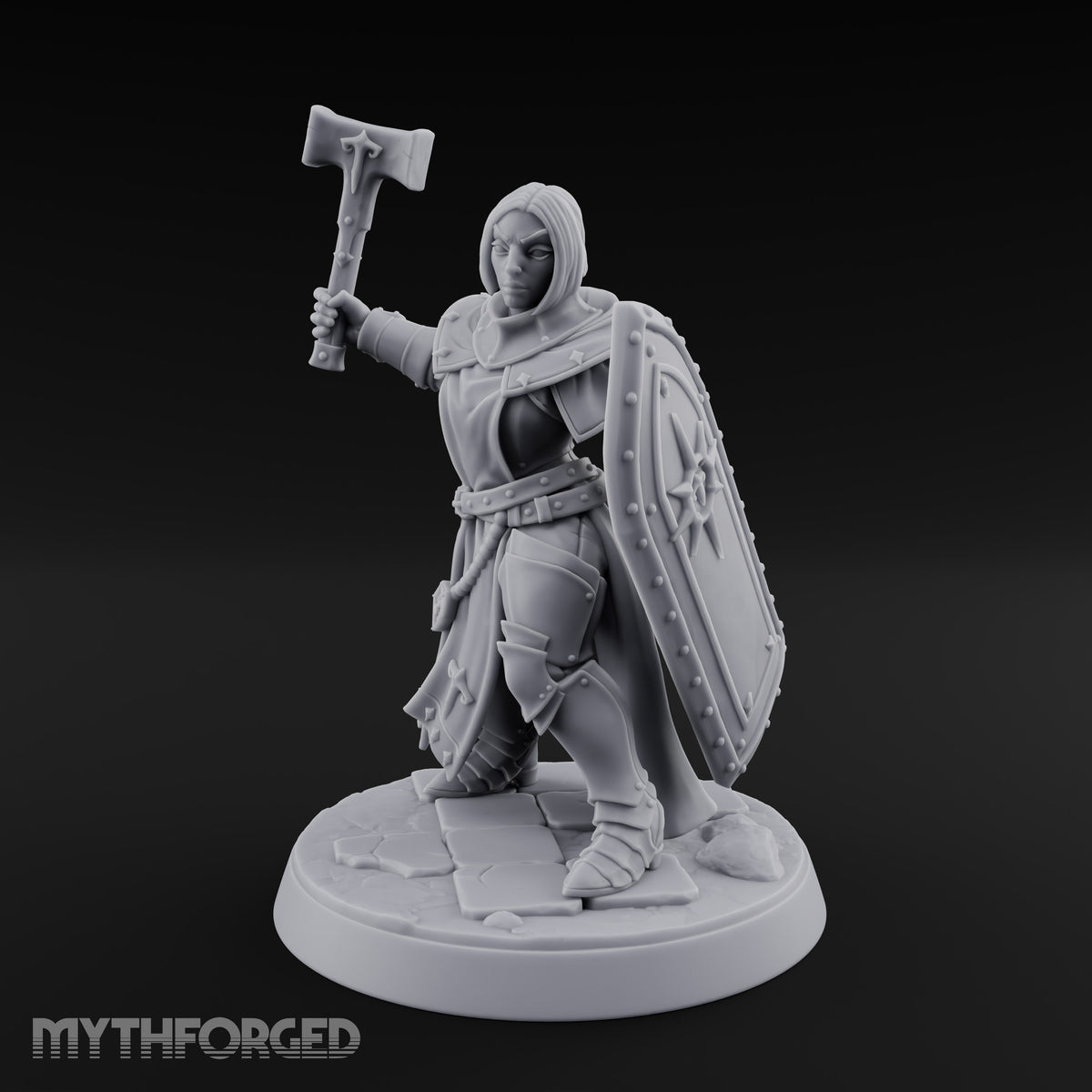 Pray Loud, Swing Louder Human Female Armoured Nun A — Bare Head
