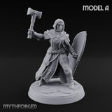Pray Loud, Swing Louder Human Female Armoured Nun A — Bare Head