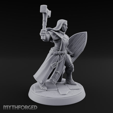 Pray Loud, Swing Louder Human Female Armoured Nun A — Hooded