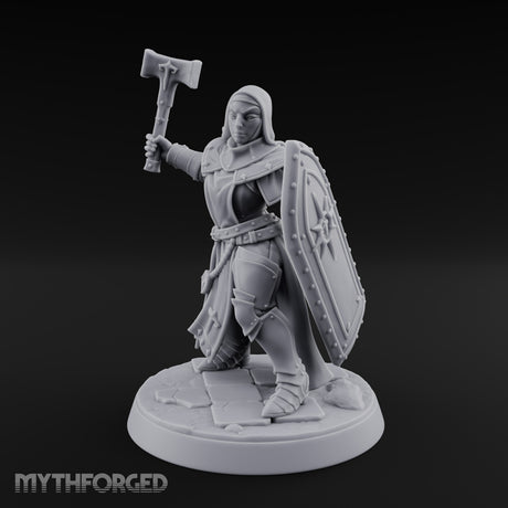 Pray Loud, Swing Louder Human Female Armoured Nun A — Hooded