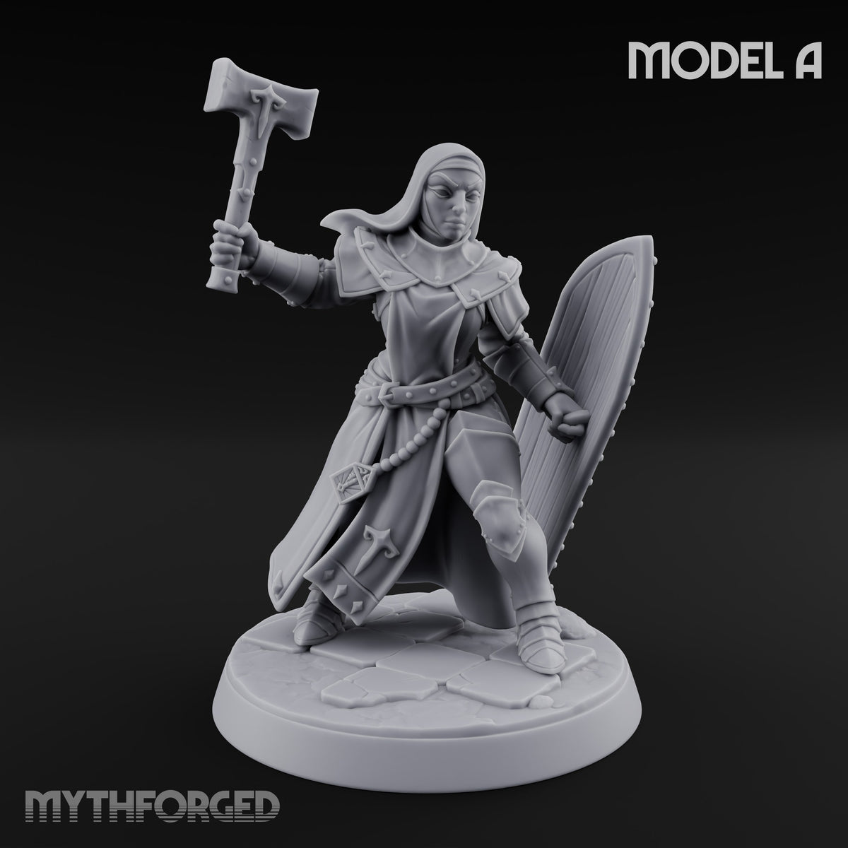 Pray Loud, Swing Louder Human Female Armoured Nuns — A · Hooded